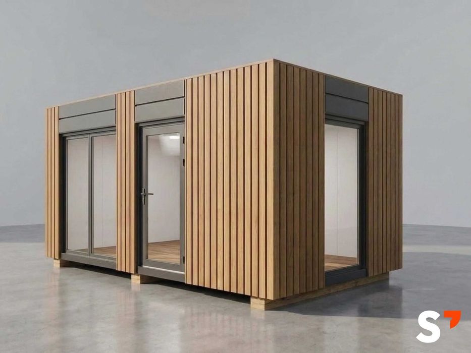 Kontener / Pawilon handlowy, biurowy, magazynowy, fryzjerski, kosmetyczny 4x3 (400cm x 300cm) - STAGO Wołomin