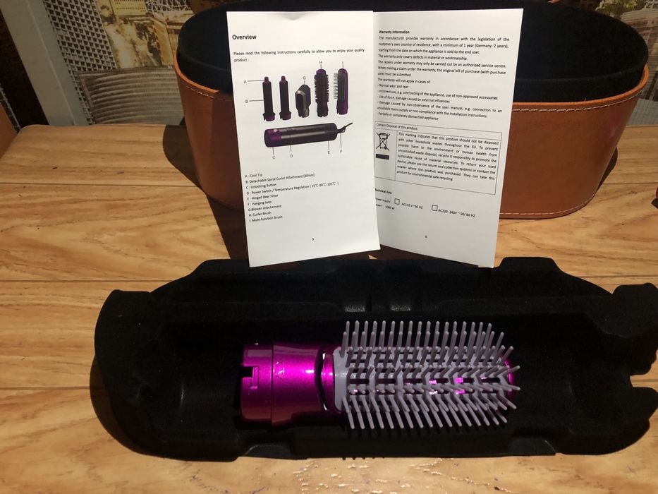 Стайлер багатофункціональний Hair Brush 5в1 з кейсом 1000 вт сірий