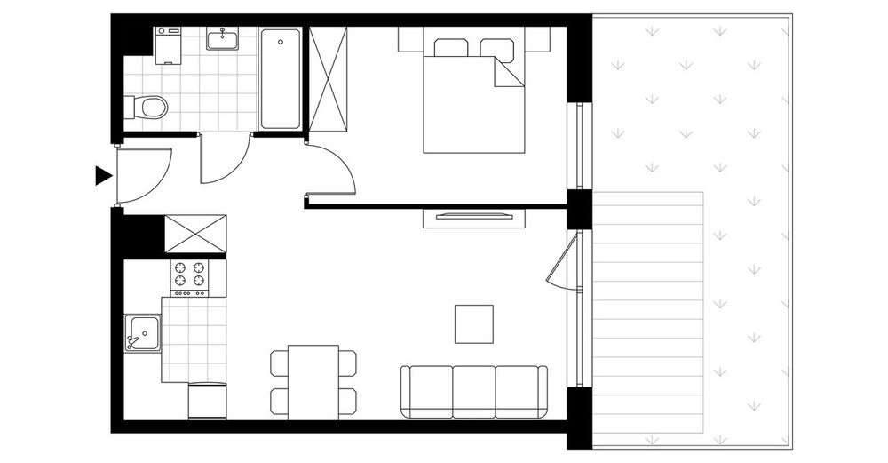 2-pokojowe mieszkanie 40 m² + ogródek Bezpośrednio - Widok 4
