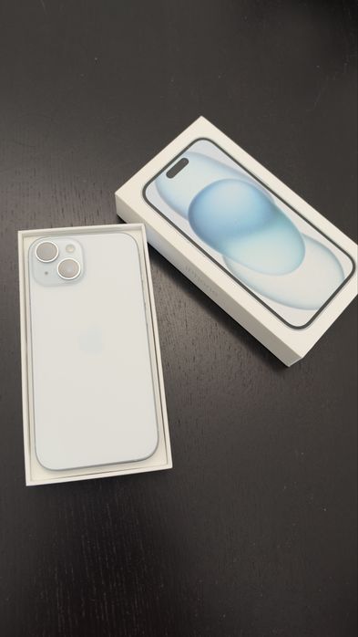 iPhone 15 128GB Azul — Excelente Estado - 83% bateria