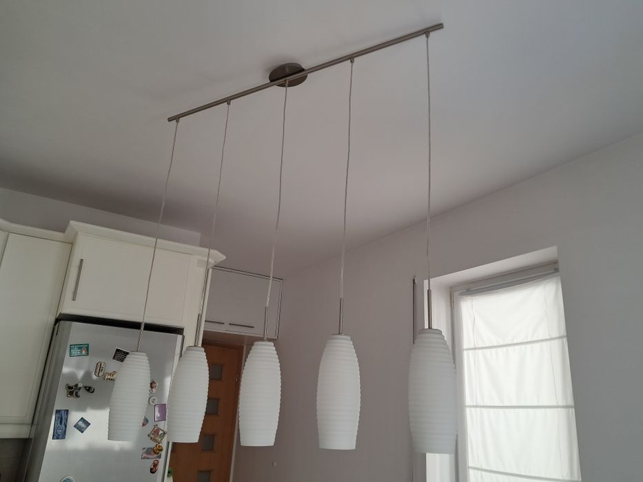 Żyrandol / Lampa sufitowa -  mleczne szkło