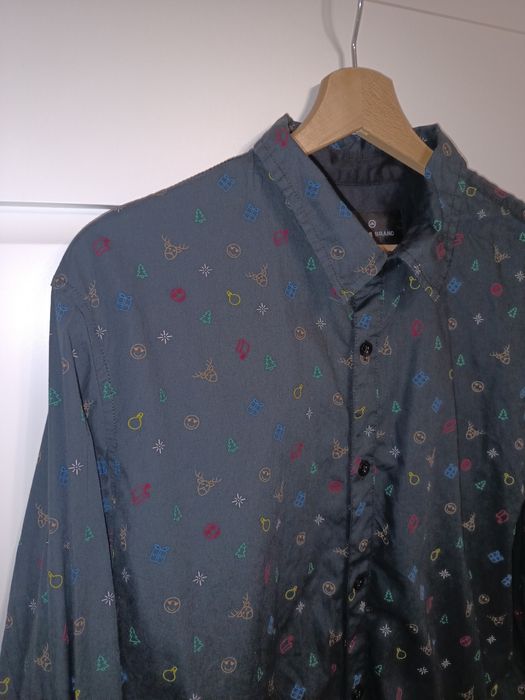 Koszula ze świątecznym motywem czarna HOUSE