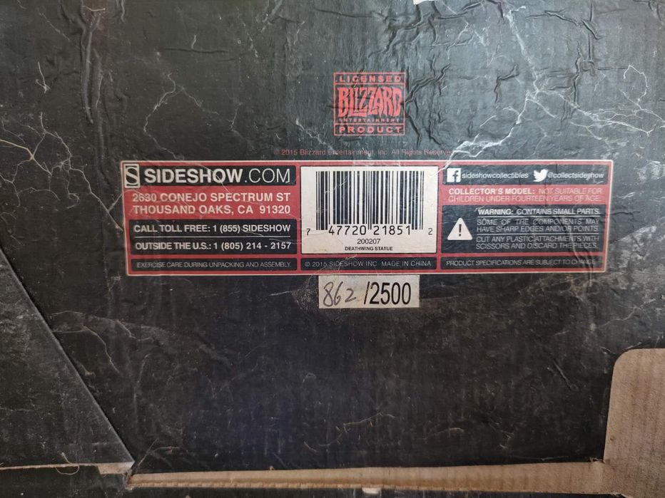SIDESHOW DEATHWING World of Warcraft Polystone Statue RARE 862/2500