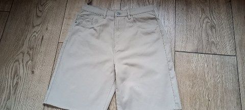 Jeans spodenki damskie do kolan. Szorty beżowe. 100%  bawełna.
