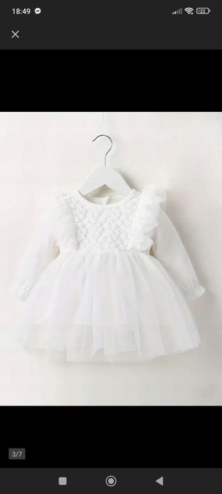 Sukienka do chrztu 56-62 rozmiar 59. 1-3 miesiąc