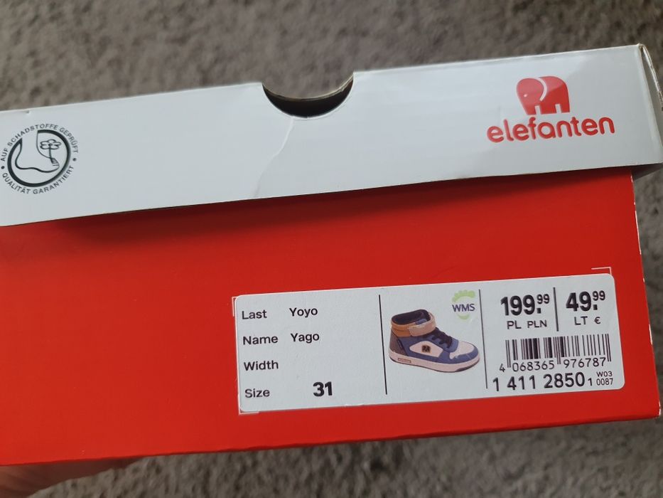 Buty Elefanten Yago, nowe rozmiar 31