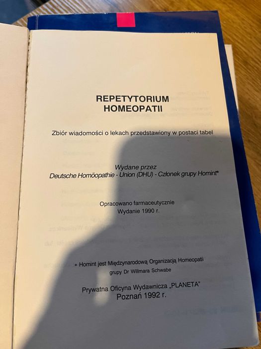 Repetytorium homeopatii ; strona tytułowa zd. 2 ; homeopatia