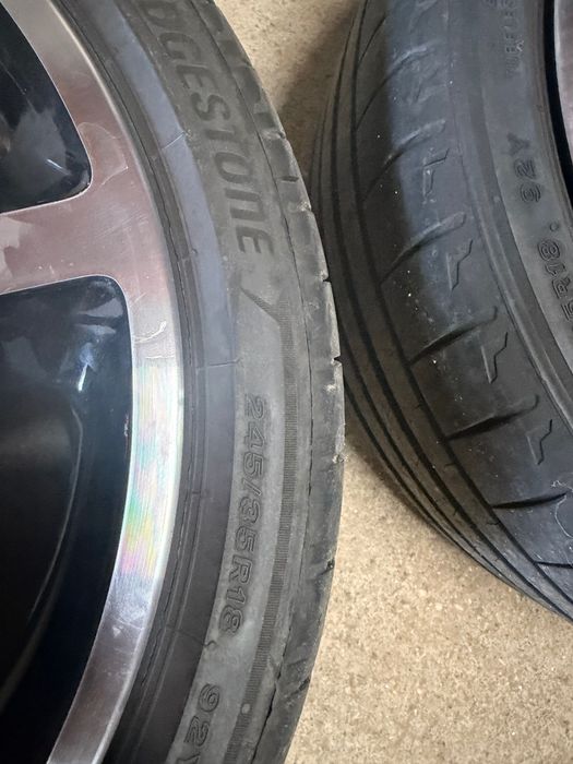 Jantes Audi 5x112 com pneus Bridgestone (como novos)