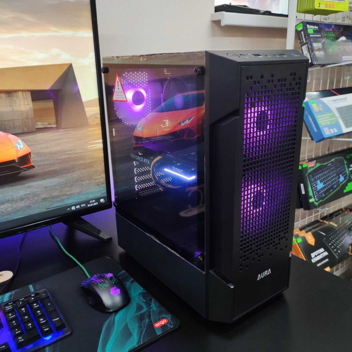 Компютер Новый Ryzen 5 5500, 16GB DDR4, ASUS RTX 4060, SSD 512GB NVMe