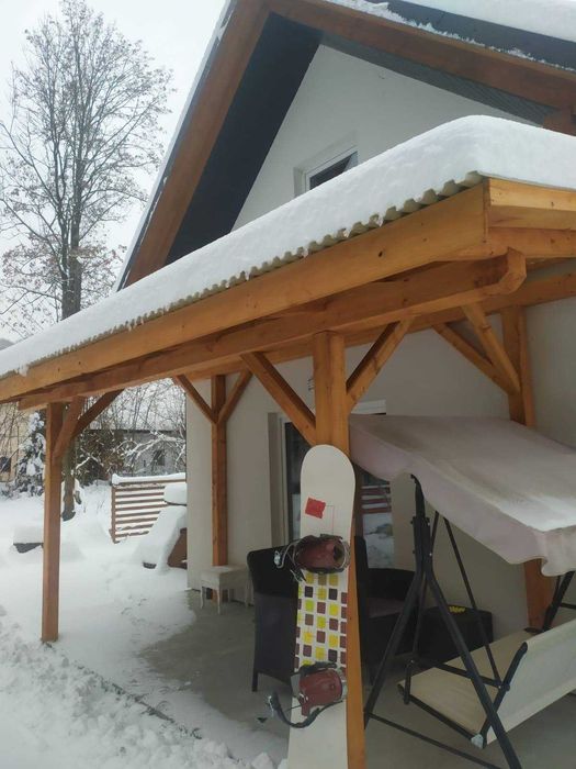 Dom całoroczny 8os Harbutowice zagrodamlynski.pl ferie luty BALIA