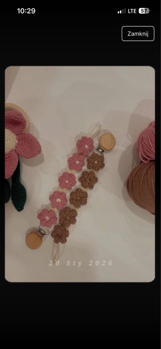 Zawieszka do smoczka handmade