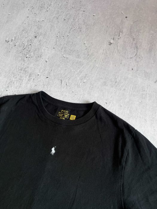 Czarna koszulka Ralph Lauren Heavyweight Tee / basic blank casual logo polo