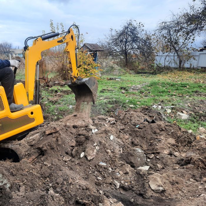 Услуги мини экскаватора, земельные работы