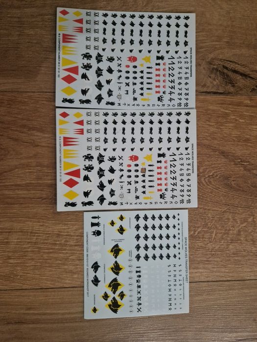 Kalkomanie Warhammer 40k, Eldar, Drukhari, SW, SM, Orks, Necrons , Tau