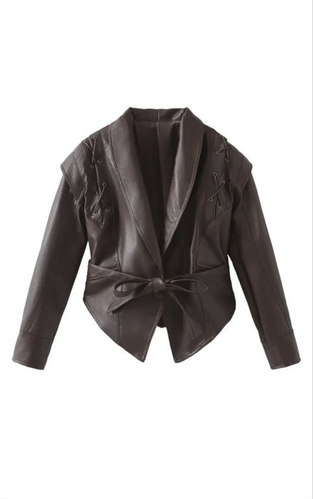 Жіноча косуха в шоколадному кольорі