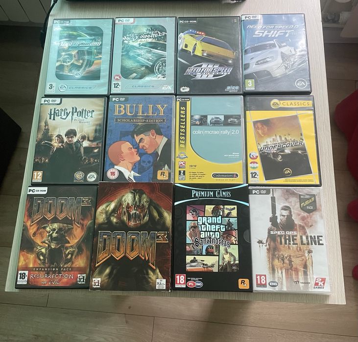 12 gier na PC sprzedam