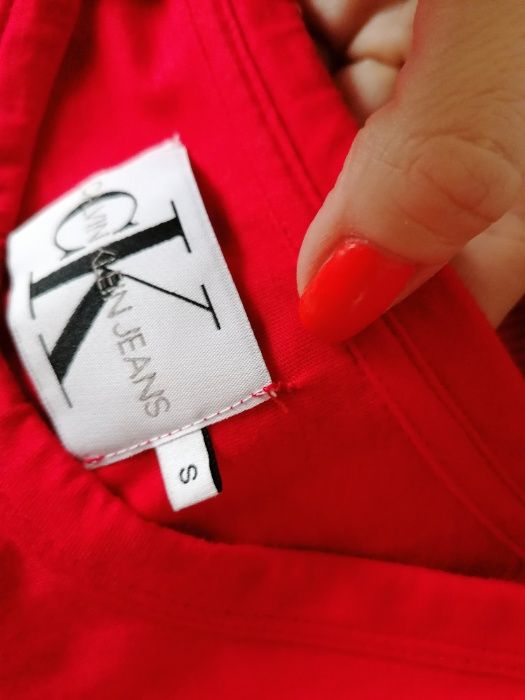 Calvin Klein Monogram Straight Tee - T-shirt z nadrukiem