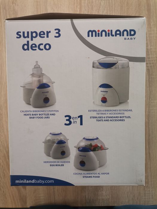 Miniland baby Podgrzewacz/Sterylizator 3w1 super 3 deco