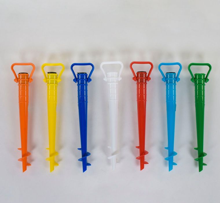6 штук Бур для песка зонта цена за 6 шт пляжного зонта разные цвета