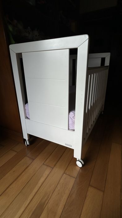 Berço Trama em madeira branco oferta de colchão