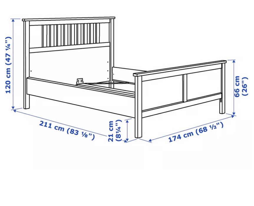 Cama de casal de cor branca