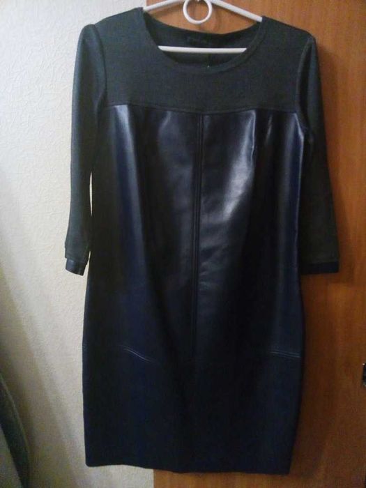 Платье из экокожи, размер 42, XS S