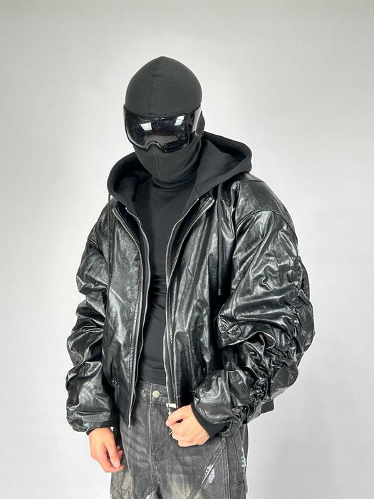Бомбер MA-1 черный куртка чорна курточка opium archive jacket L M S XL XS XXL С М Л ХЛ оверсайз bomber oversize black черный архив опиум аляска мех