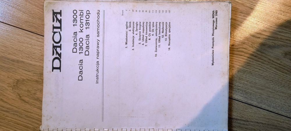 Książka Dacia 1300, 1310 instrukcja naprawy samochodu