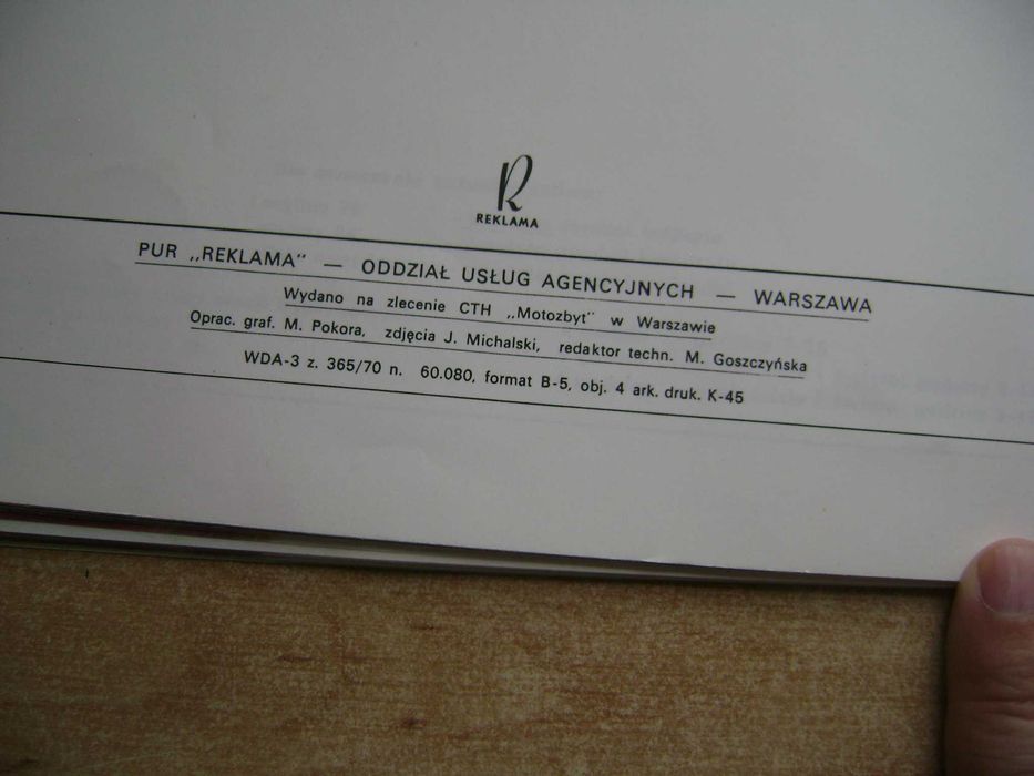 Starocie z PRL - MOTOZBYT 1970 = Informator UNIKAT