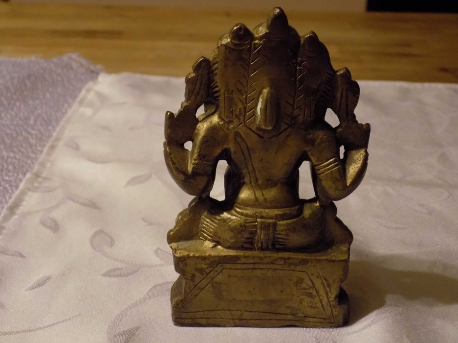 Mosiądz - Genesha, figurka Hinduskiego Boga