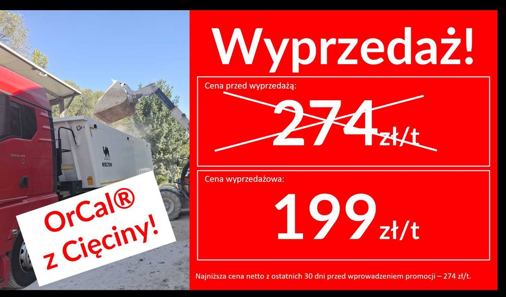 OrCal® - podnieś pH gleby nawet +1 punkt w 3 m-ce, 4 tony po 1 zł