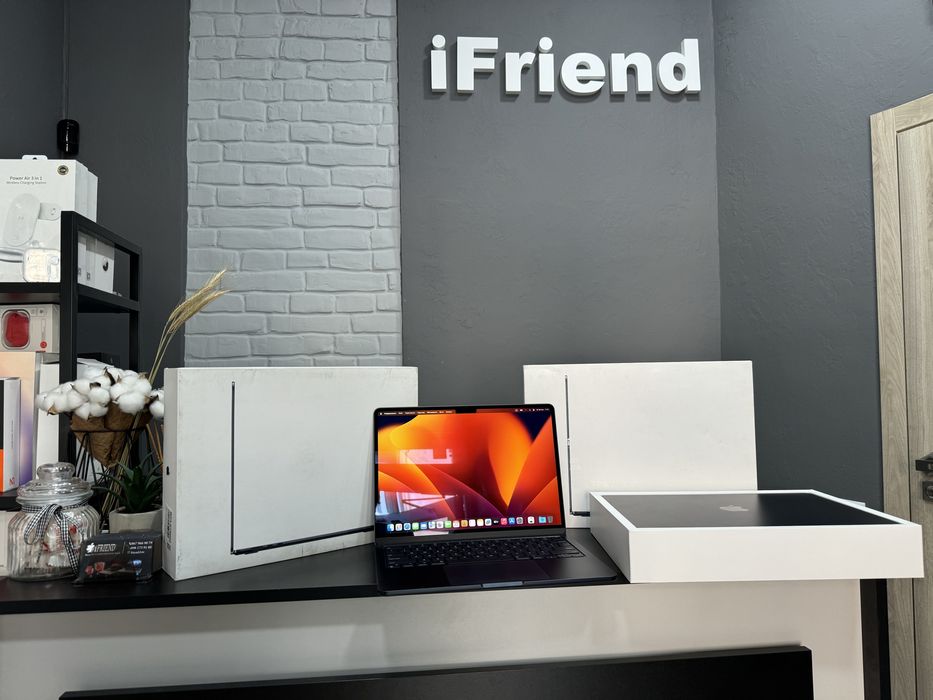 New open Macbook Air m2 13” 15” 8/16/ 256/512gb midnight