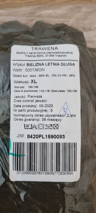 Bielizna letnia długa