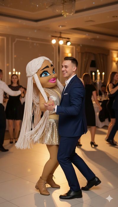 ŻYWE MASKOTKI / ANIMACJE Jednorożec + Tancerka bubble house dmuchaniec