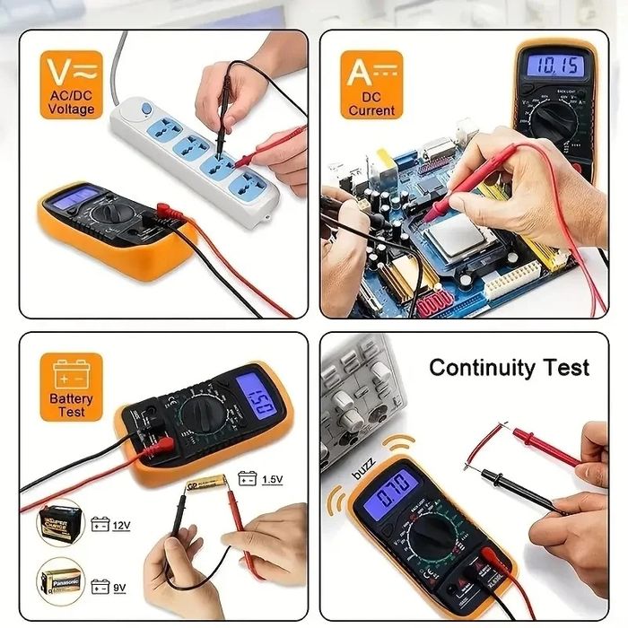 Cyfrowy miernik prądu multimetr tester napięcia na baterie 9V