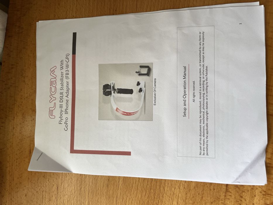 NOVO Estabilizador camara GoPro Flycam Flyboy 3