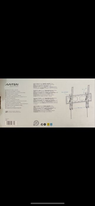 Suporte ajustável “ Mitsai “ TV Led 32 “ 60” aço preto (suporta 40 Kg)