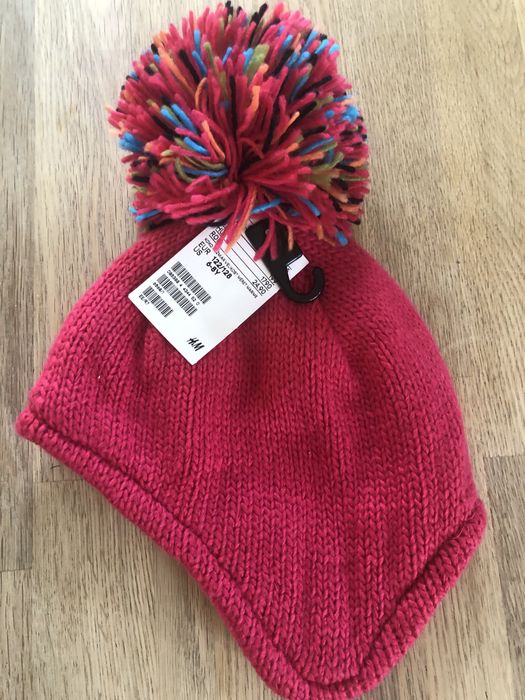 Czapka ciepła - z h&m - z pomponem - nowa