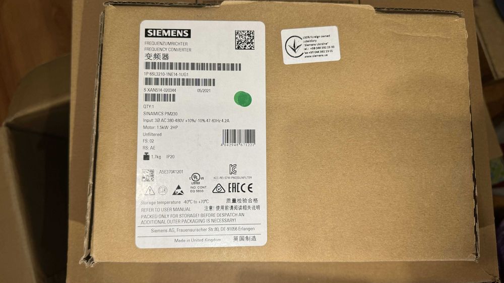 6SL3210-1NE14-1UG1 SINAMICS G120 Power Module PM230