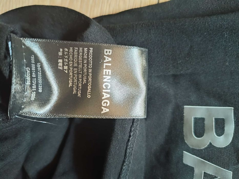 Balenciaga – T-shirt z Logo BB Icon (Vintage Effect) koszulka męska
