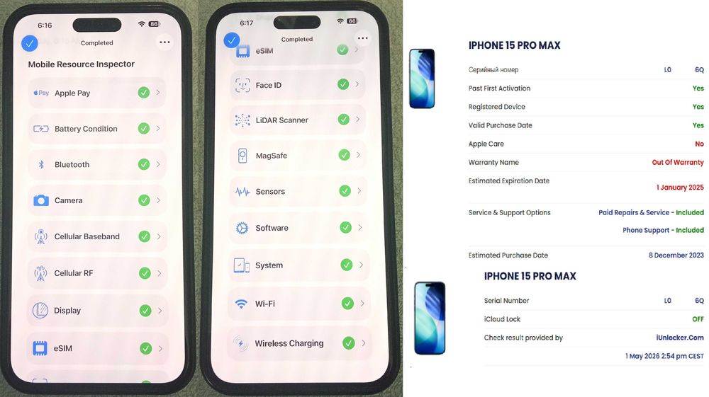 iPhone 15 Pro Max Blue Titanium Europe / 256Gb / Фізична SIM + eSIM / 84% / Neverlock