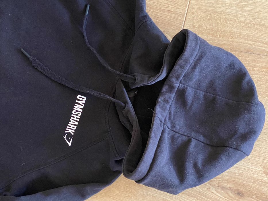 GymShark czarna bluza M bawełna kaptur