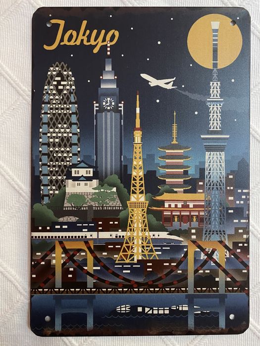 TOKYO | Placa Metalica Decorativa (nova)