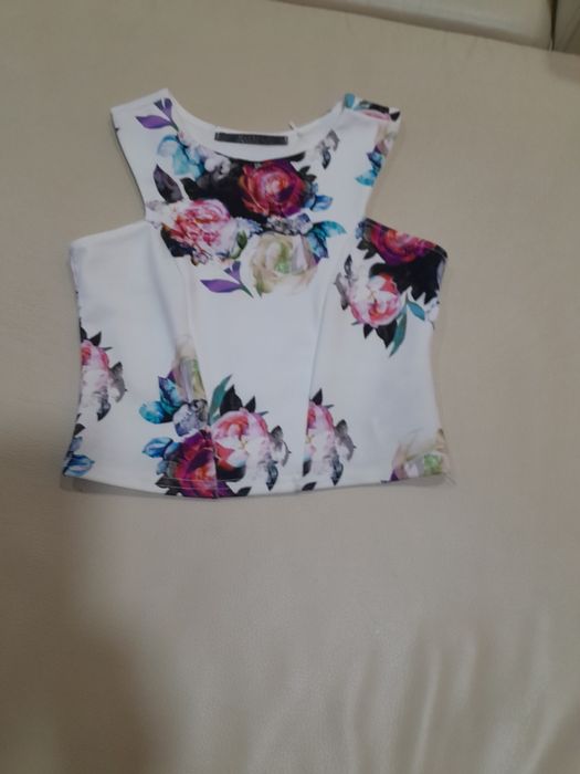 Top Guess estampado curto