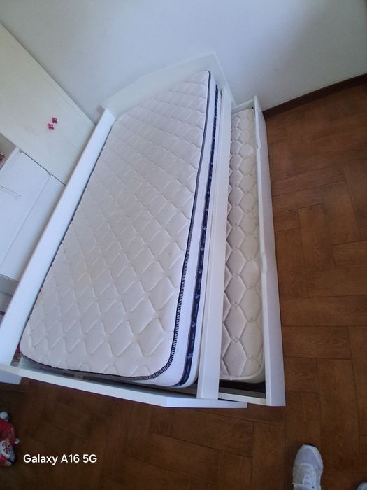 Cama branca solteiro 2,00x1,00