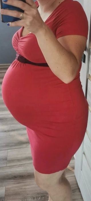 Sukienka bawełniana ciążowa z krótkim rękawem Next Maternity 38 40 M L