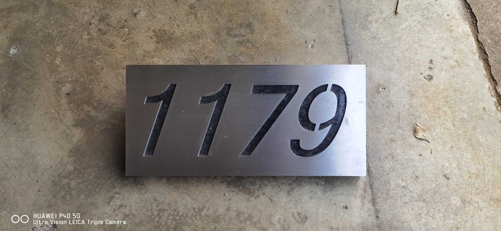 Chapa com numero porta