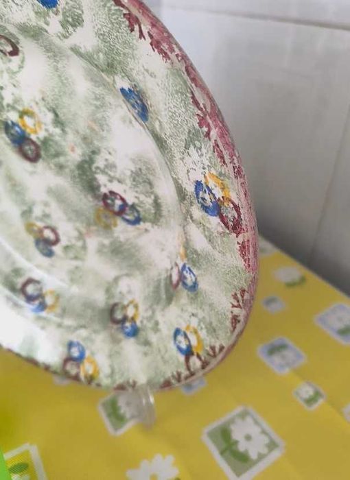 tigela cerâmica centenária pintada á mão ideal para colecionadores