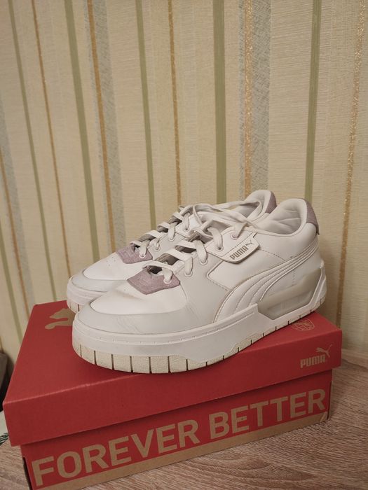 Женские кожаные кеды puma