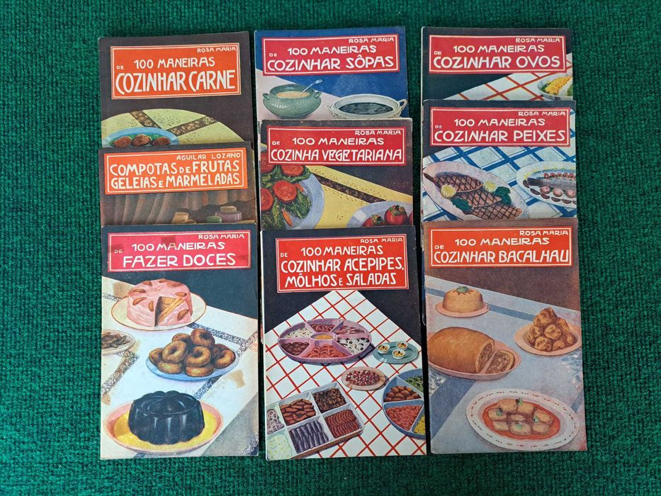 100 Maneiras de Cozinhar - 9 livros - Rosa Limpo
